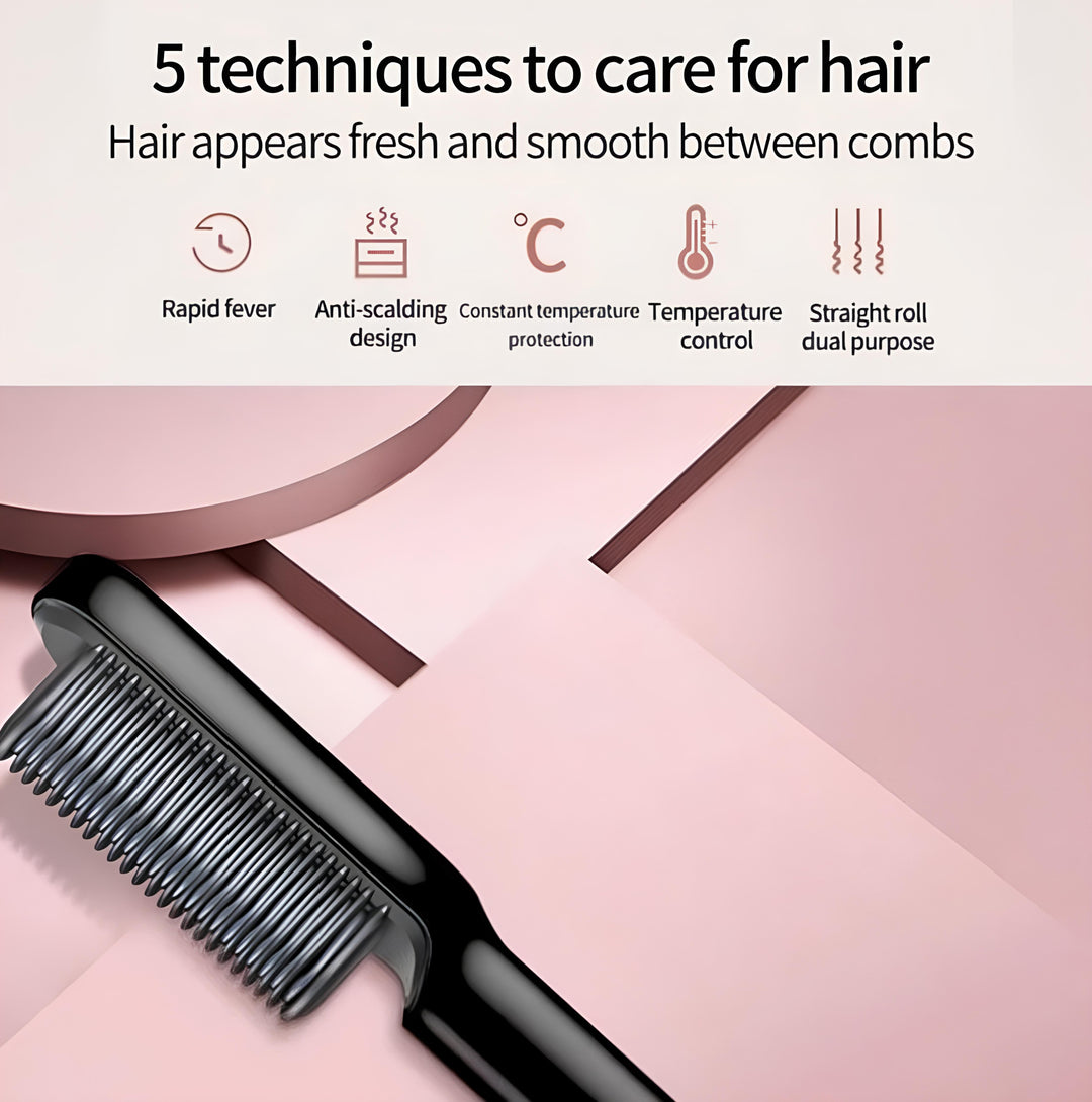 Negative Ion Hair Straightener Styling Comb