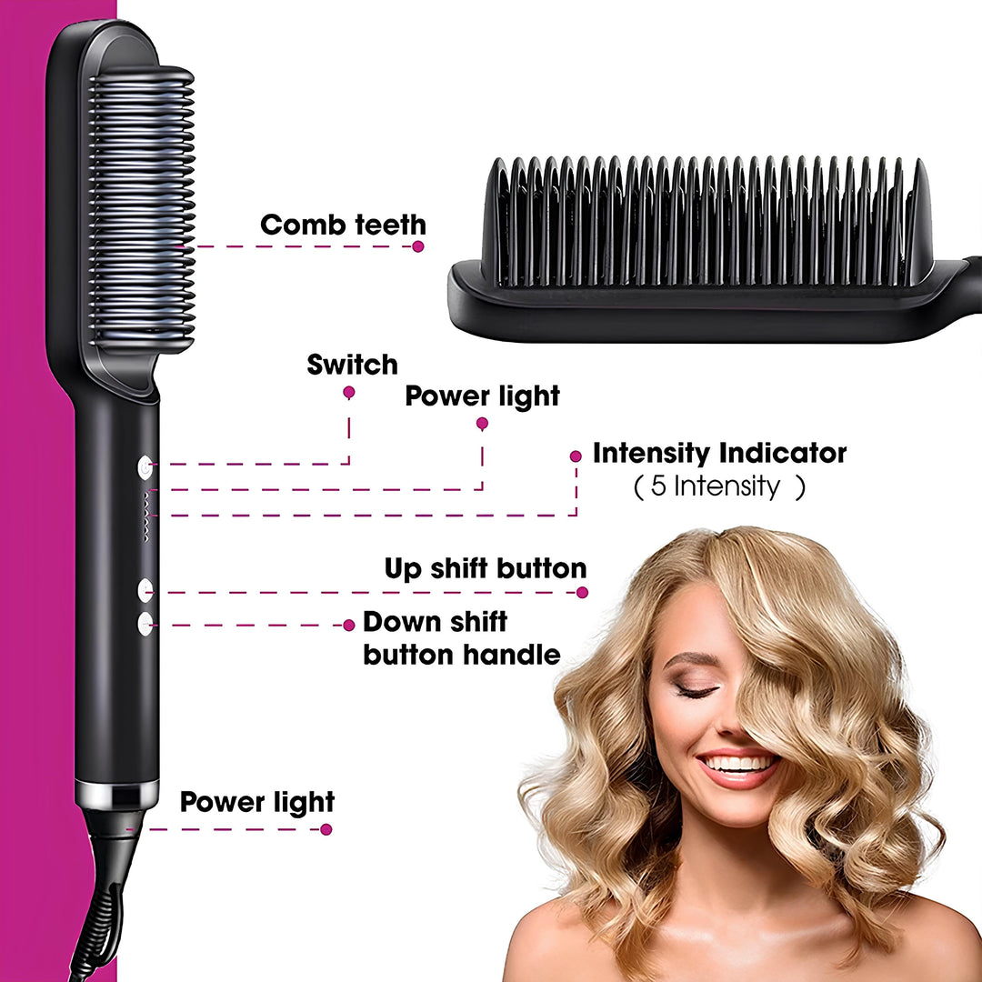 Negative Ion Hair Straightener Styling Comb